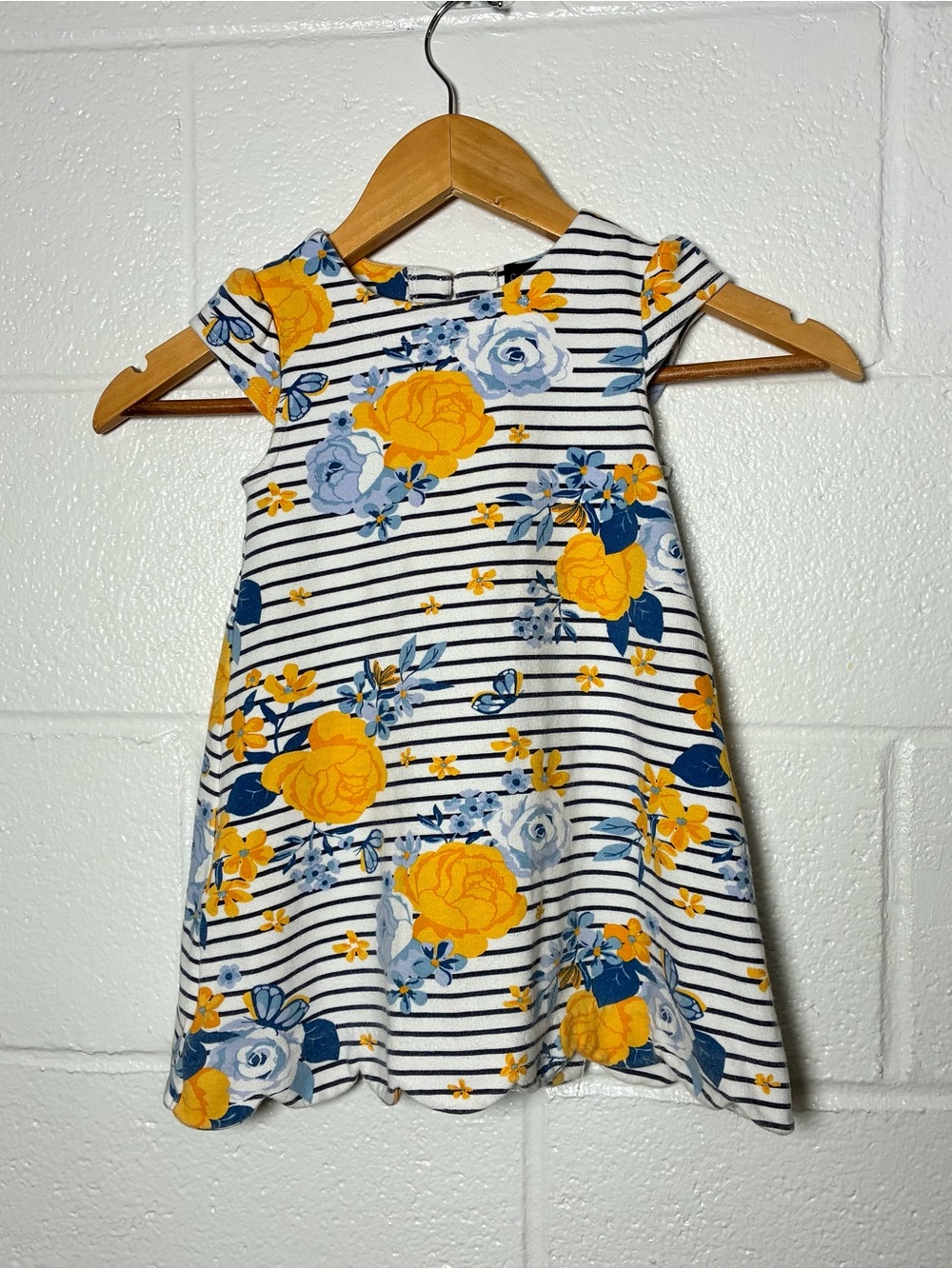 Cynthia Rowley girls floral butterfly striped dress